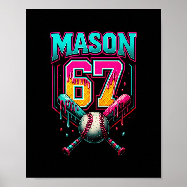 Affiche Mason 67 Drôle de crème glacée qui coule Bysebyll  (Devant)