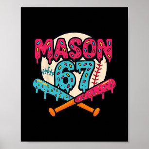 Affiche Mason 67 Drôle de crème glacée qui coule Graphique
