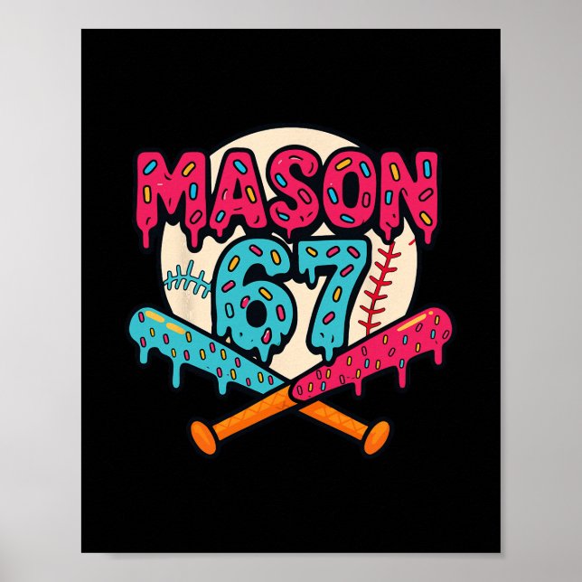 Affiche Mason 67 Drôle de crème glacée qui coule Graphique (Devant)