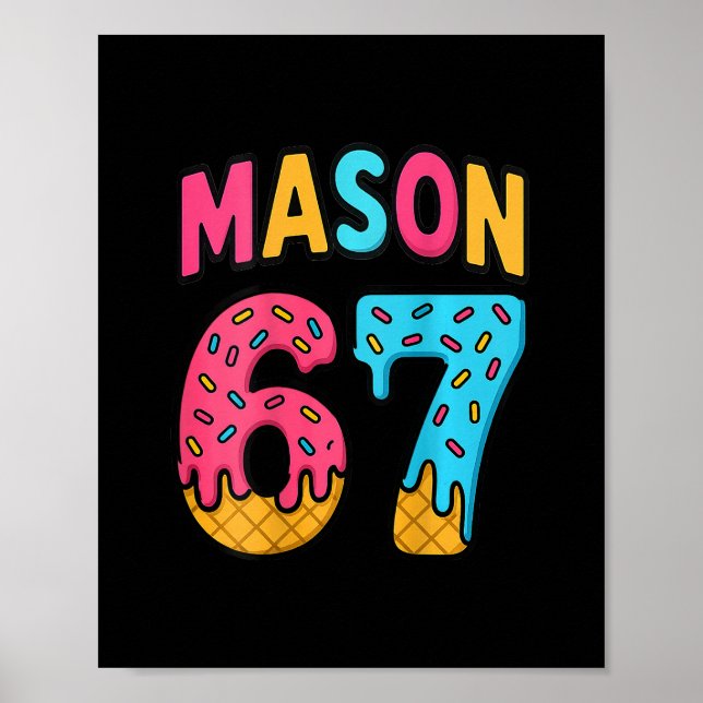 Affiche Mason 67 Glace Mème Drôle Six Sept (sur Ck)  (Devant)