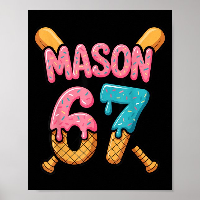Affiche Mason 67 Ice Cream Drip Baseball  (Devant)