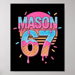 Affiche Mason 67 Mème Crème Glacée Bysebyll Égouttement