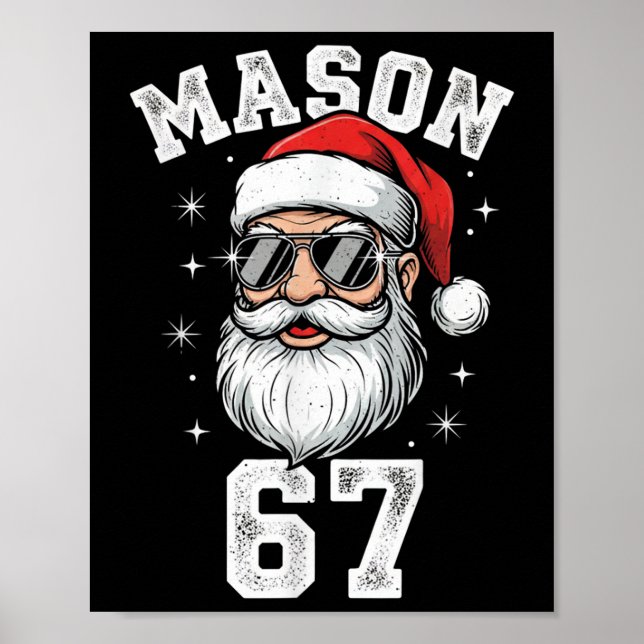 Affiche Mason 67 Santa Noël Cool Six Sept Mème  (Devant)