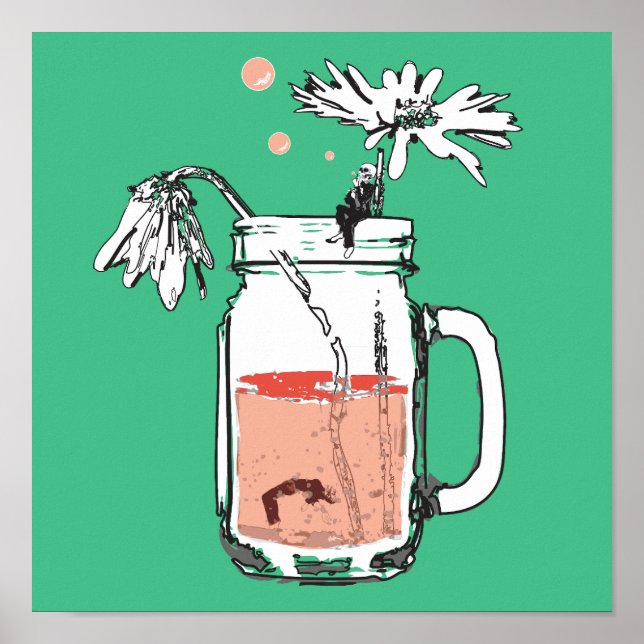 Affiche mason jar daisy noyades (Devant)