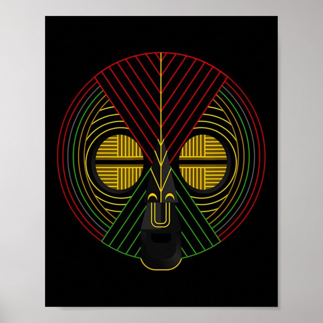 Affiche Masque africain du Mois de l'histoire des Noirs (Devant)