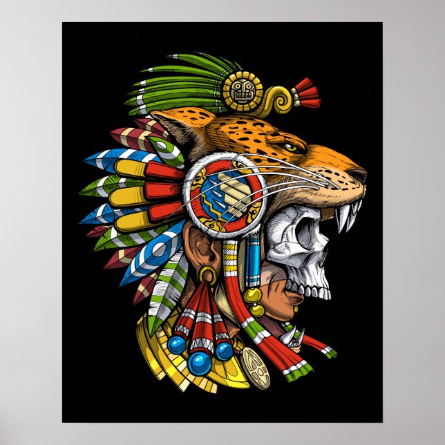 Affiche Masque Aztec Jaguar (Devant)