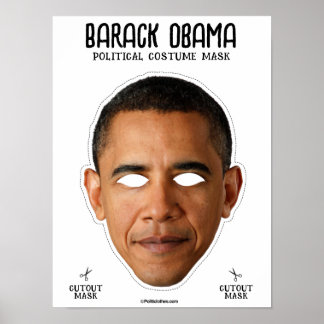 Affiche Masque costume Barack Obama