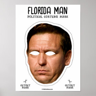 Affiche Masque costume homme Desantis Florida