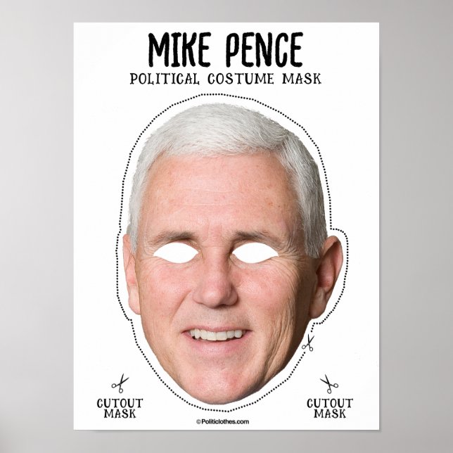 Affiche Masque costume Mike Pence (Devant)