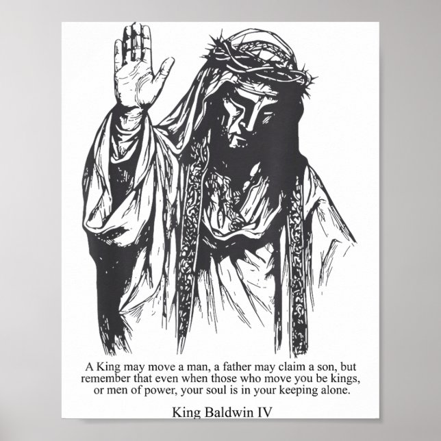 Affiche Masque d'argent Roi Baldwin Iv Mème Le Roi Lépreux (Devant)