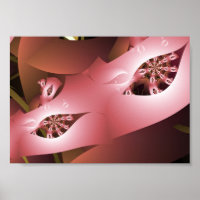 Masque de bal masqué rose abstrait Art fractal