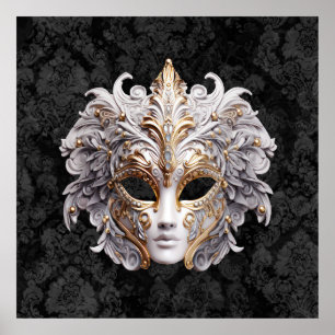 Affiche Masque de Carnaval Vénitien