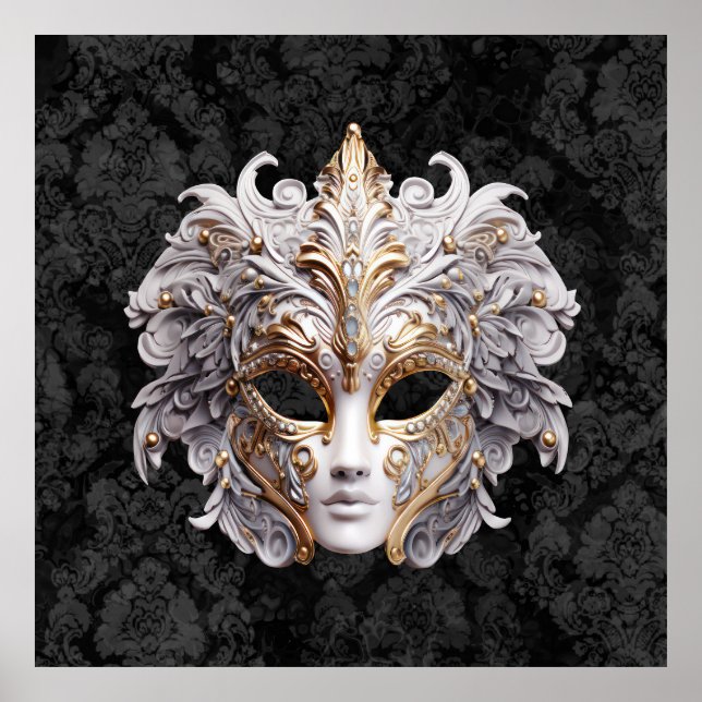 Affiche Masque de Carnaval Vénitien (Devant)