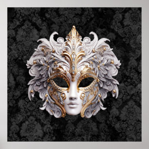 Affiche Masque de Carnaval Vénitien