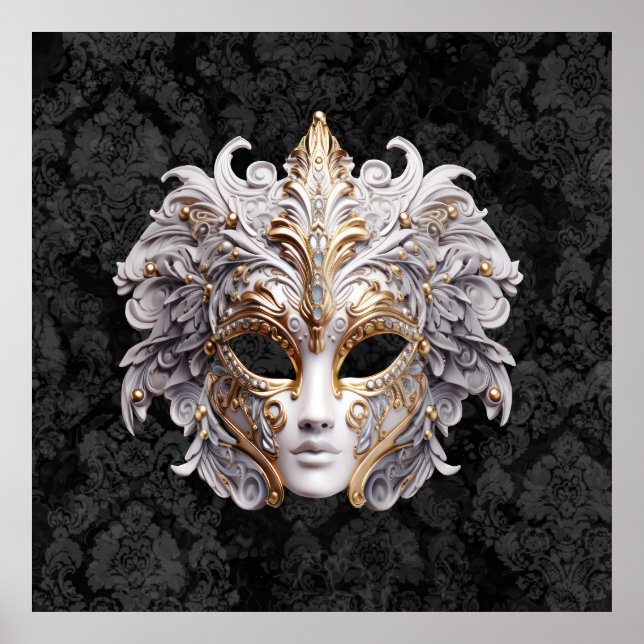 Affiche Masque de Carnaval Vénitien (Devant)