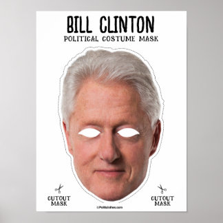 Affiche Masque de costume Bill Clinton