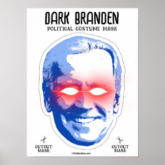 Affiche Masque de costume de marque foncée