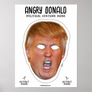 Affiche Masque de costume Donald en colère