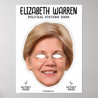 Affiche Masque de costume Elizabeth Warren