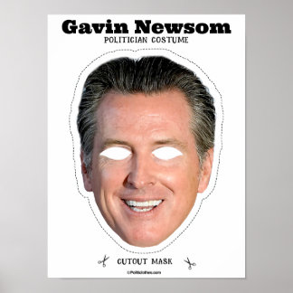 Affiche Masque de costume Gavin Newsom