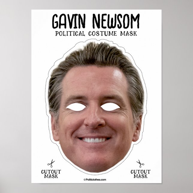Affiche Masque de costume Gavin Newsom (Devant)