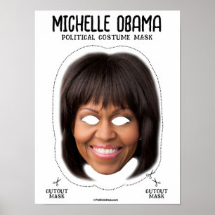 Affiche Masque de costume Michelle Obama