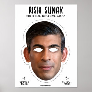 Affiche Masque de costume Rishi Sunak