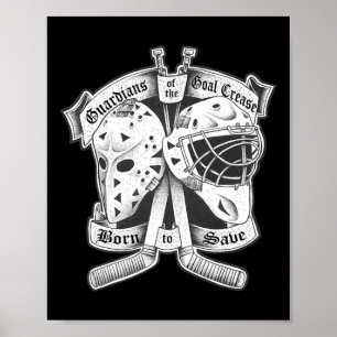 Affiche Masque de gardien de but de hockey de goaltender v