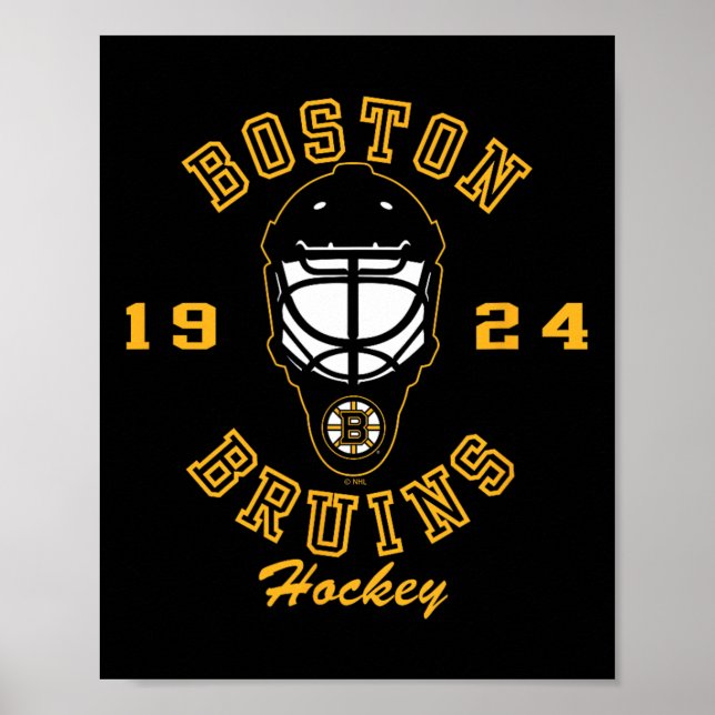 Affiche Masque de hockey des Bruins de Boston Noir Officie (Devant)