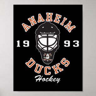Affiche Masque de hockey des Ducks d'Anaheim Noir Officiel