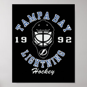 Affiche Masque de hockey Tampa Bay Lightning noir officiel