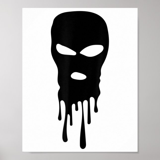Affiche Masque de ski Balaclava Bandit Masque Robber Hip h (Devant)