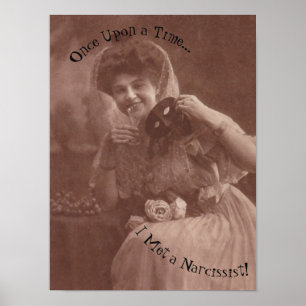 Affiche Masque démasquer un narcissique Abus NPD Narc