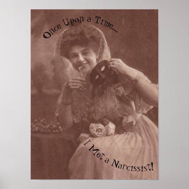 Affiche Masque démasquer un narcissique Abus NPD Narc (Devant)