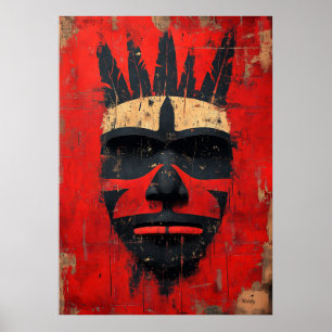 Affiche Masque d'esprit guerrier – Pouvoir tribal indigène