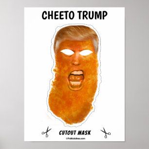 Affiche Masque d'Halloween Cheeto Trump