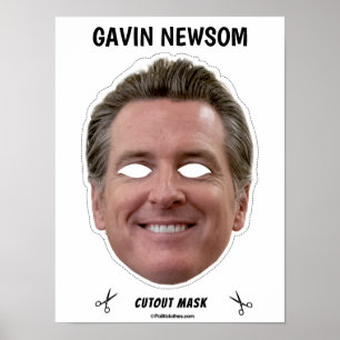 Affiche Masque d'Halloween GAVIN NEWSOM