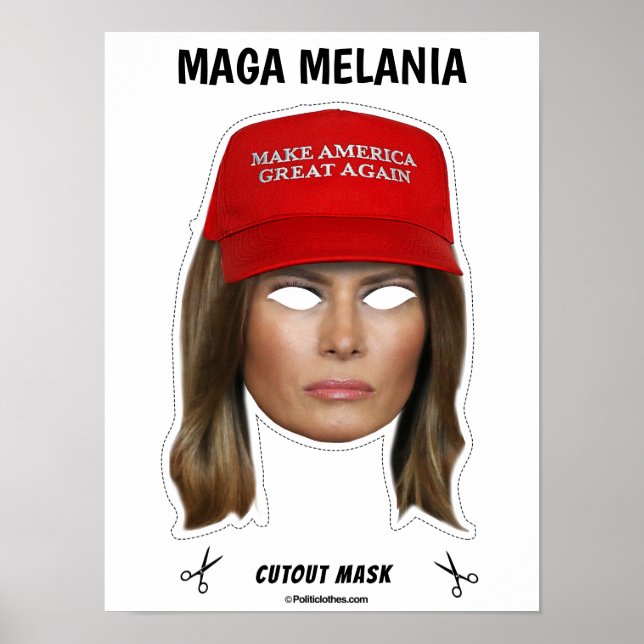 Affiche Masque d'Halloween MAGA MELANIA (Devant)