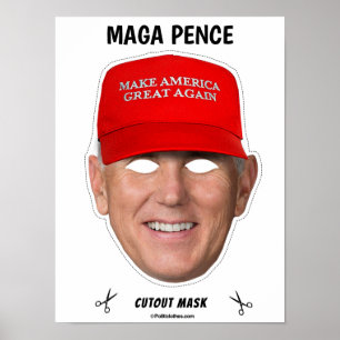Affiche Masque d'Halloween MAGA PENCE