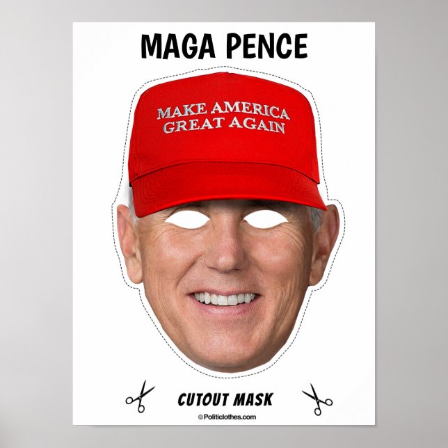 Affiche Masque d'Halloween MAGA PENCE (Devant)