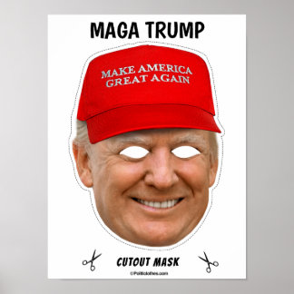 Affiche Masque d'Halloween MAGA TRUMP