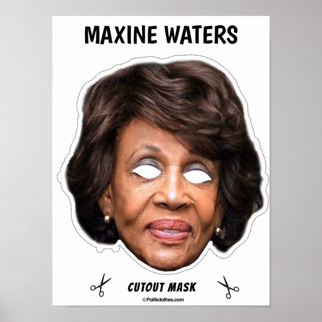 Affiche Masque d'Halloween MAXINE WATERS (Devant)