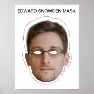 Affiche Masque Edward Snowden