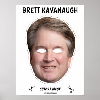 Affiche Masque Halloween BRETT KAVANAUGH