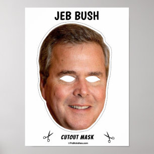 Affiche Masque Halloween JEB BUSH