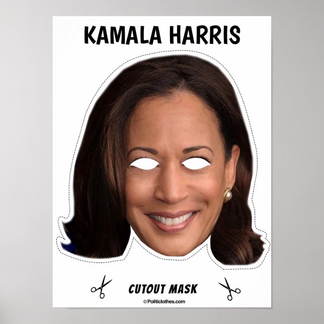 Affiche Masque Halloween KAMALA HARRIS (Devant)