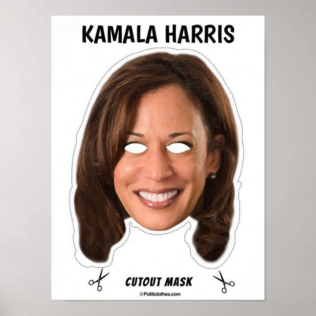 Affiche Masque Halloween KAMALA HARRIS (Devant)