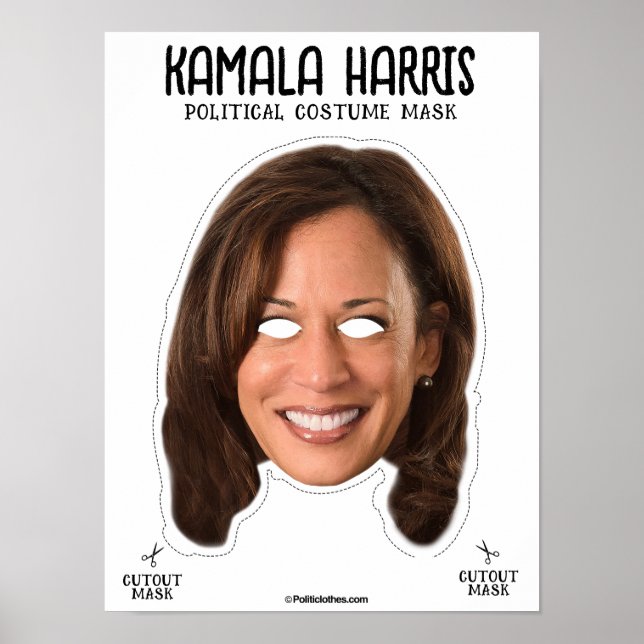 Affiche Masque Halloween KAMALA HARRIS (Devant)