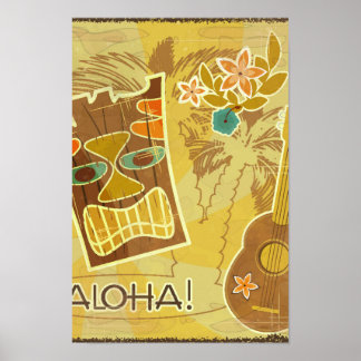 Affiche Masque Hawaïen Tiki