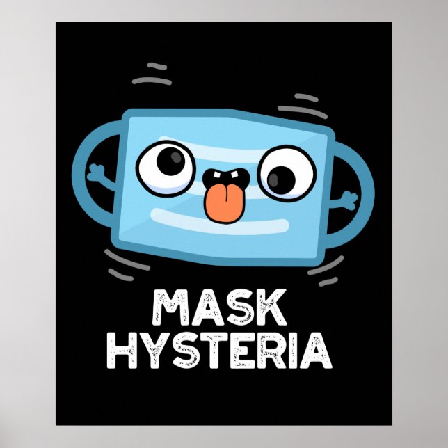 Affiche Masque Hysteria Funny Masque Pun Dark BG (Devant)